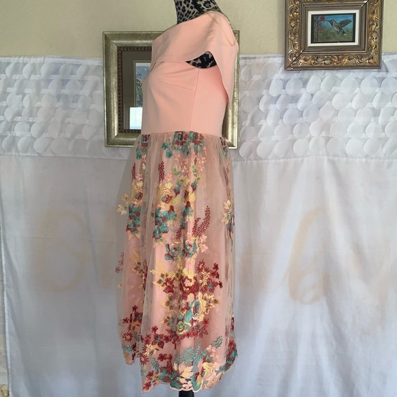 Gianni Bini Laura Floral off the shoulder Dress A25004 - Picture 4 of 14